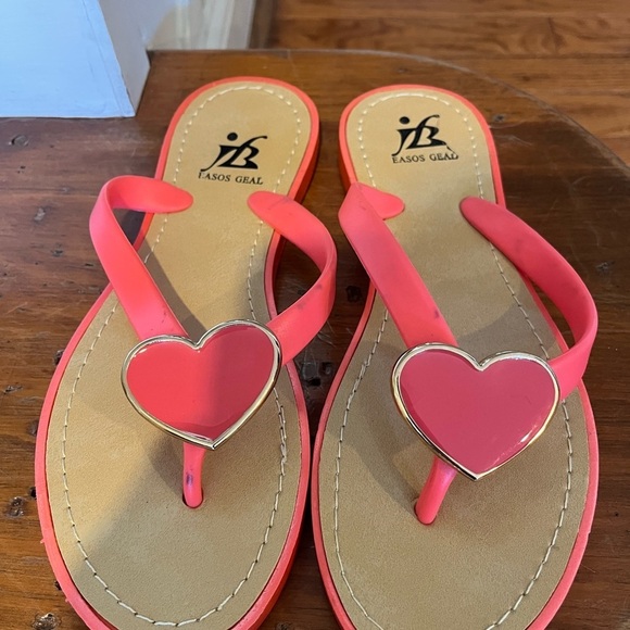 Shoes - Playful Pink Heart Sandals for Summer